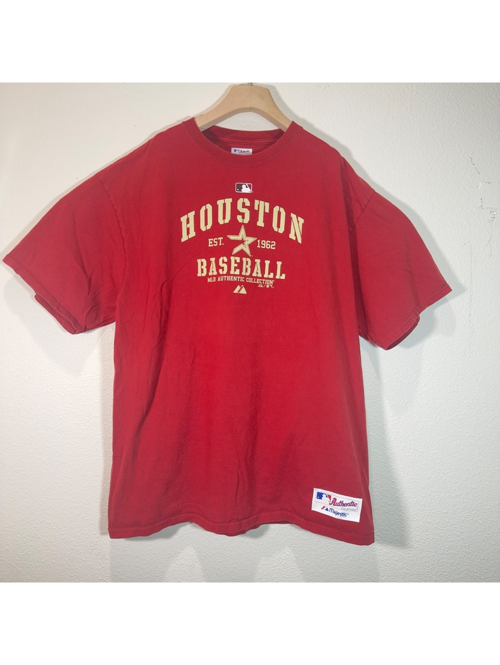 Houston Astros Majestic MLB Authentic Collection T-Shirt XL Red Baseball Tee